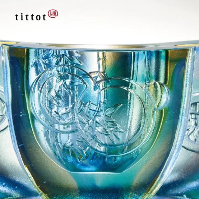【tittot 琉園】節節高_擺飾_聚寶盆(琉璃/禮物/水晶/藝術品/擺飾/聚寶盆/大富翁/送禮/高陞/)