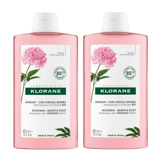 【KLORANE 蔻蘿蘭】速效舒敏洗髮精400ml(兩入組)