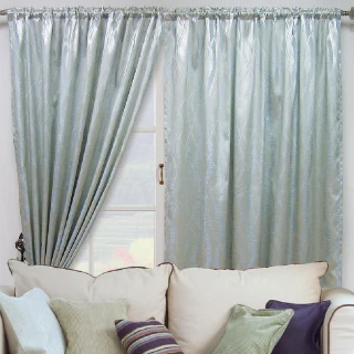 【棉花田】安格斯緹花穿掛兩用窗簾-2款可選(200x165cm)