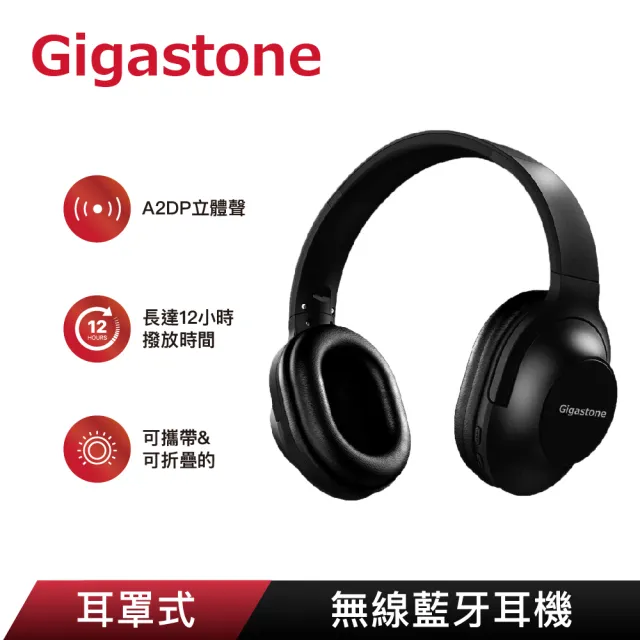 【GIGASTONE 立達】Headphone H1耳罩式無線藍牙耳機(2合1支援有線及無線模式/支援iPhone14)