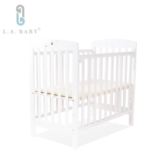 【L.A. Baby】佛羅里達嬰兒小床嬰兒床/實木/原木床(白色  適用小家庭)
