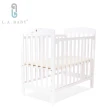 【L.A. Baby】佛羅里達嬰兒小床嬰兒床/實木/原木床(白色  適用小家庭)