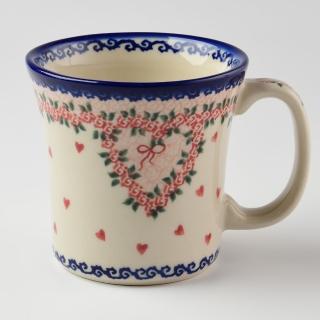 【美學生活 波蘭陶】波蘭陶 Vena 寬口馬克杯 水杯 茶杯 咖啡杯 400ml 波蘭手工製(六月新娘系列)