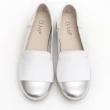 【G.Ms.】MIT系列-牛皮拼接樂福休閒鞋(白色)