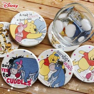 【收納王妃】迪士尼Disney 星星小熊維尼珪藻土杯墊2入組 矽藻土 矽藻土(10x10cm)