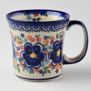 【美學生活 波蘭陶】波蘭陶 Vena 寬口馬克杯 水杯 茶杯 咖啡杯 400ml 波蘭手工製(春遊系列)
