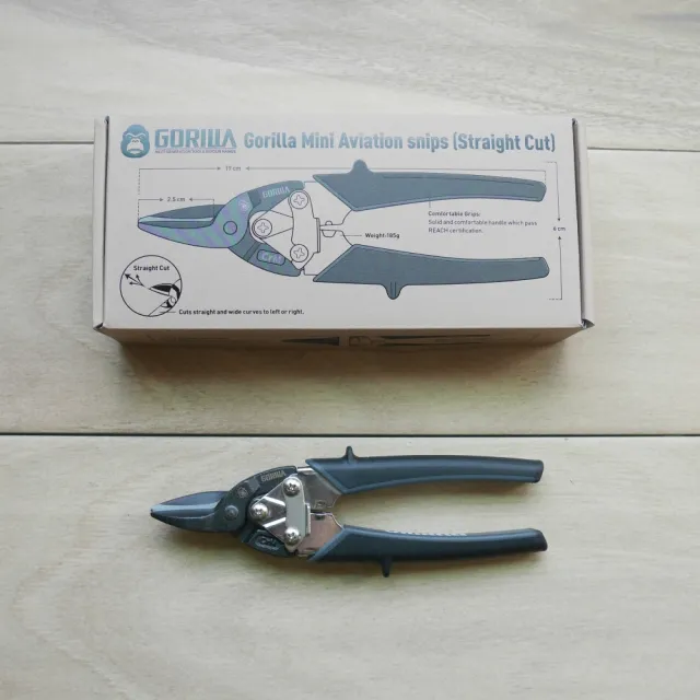 【GORILLA 紳士質人手工具】超省力小型鐵皮剪刀(直剪)