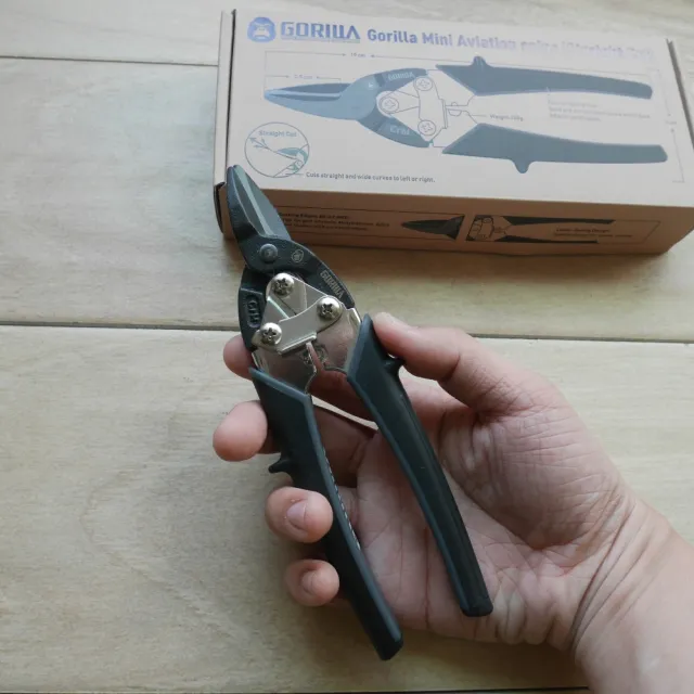 【GORILLA 紳士質人手工具】超省力小型鐵皮剪刀(直剪)