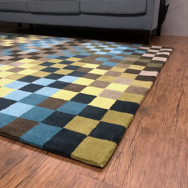 【山德力】ESPRIT Lakeside地毯 ESP-2834-03 200X300cm(綠色 格紋 生活美學)