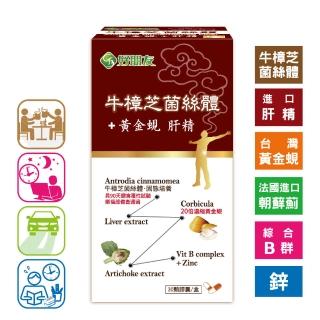 【好朋友】牛樟芝菌絲體+黃金蜆 肝精30顆/盒(進口朝蘚薊+鋅+綜合B群6效合一)