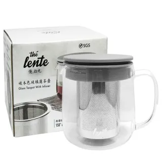 【UdiLife】慢拾光/碳本色玻璃濾茶壺-1000ml(買一送一)