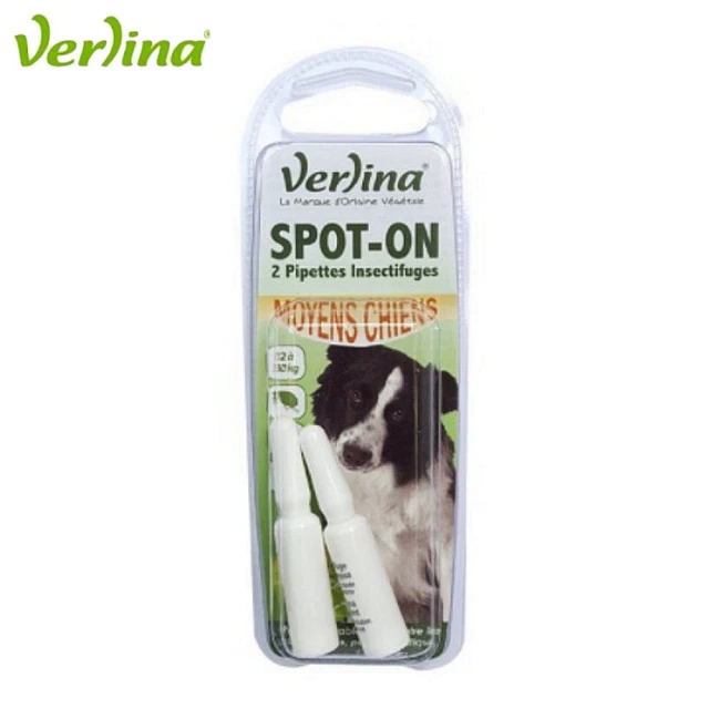 【Verlina 芬綠寧】天然驅蟲滴劑-12至30KG中型犬專用 1.5ml*2管/組（2入組）