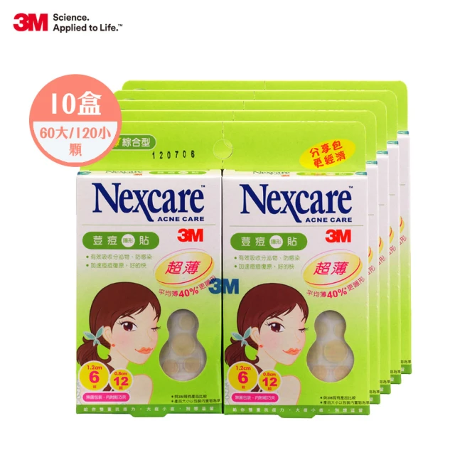 【3M】Nexcare 超薄綜合分享包-大痘6顆+小痘12顆x10入
