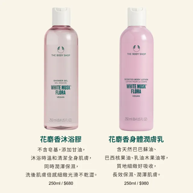 【THE BODY SHOP 美體小舖】花麝香沐浴膠(250ML/香氛沐浴乳)