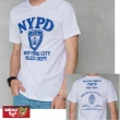 【AMERO】台灣製造 男裝圓領短袖T恤(純棉布料  美式NYPD警察紀念印花 情侶裝 有大尺碼)