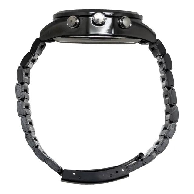 【CHICHIAU】1080P 黑色金屬鋼帶手錶造型微型針孔攝影機/影音記錄器(32G)