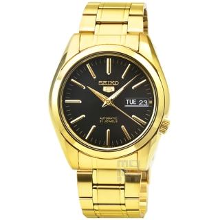 【SEIKO 精工】精工5號機械男錶-金(SNKL50K1)