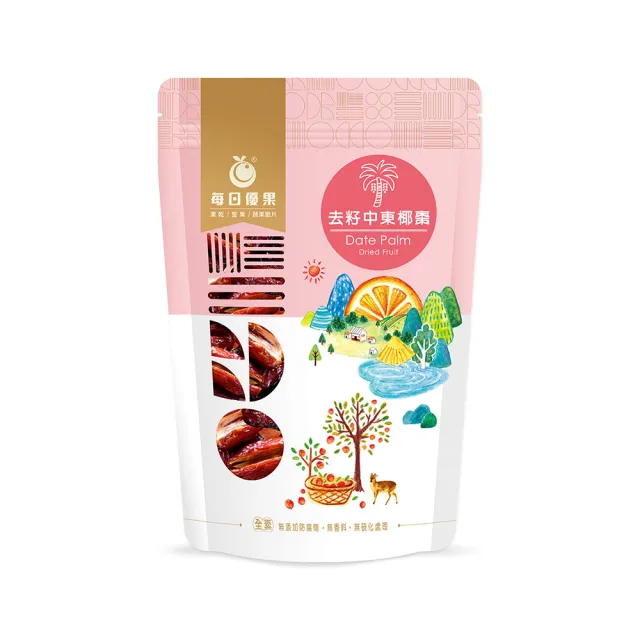 【每日優果】去籽中東椰棗220G(果乾)