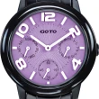 【GOTO】Candy Magic 陶瓷時尚手錶-IP黑x紫(GC9106L-33-N21)