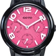 【GOTO】Candy Magic 陶瓷時尚手錶-IP黑x桃(GC9106L-33-F21)
