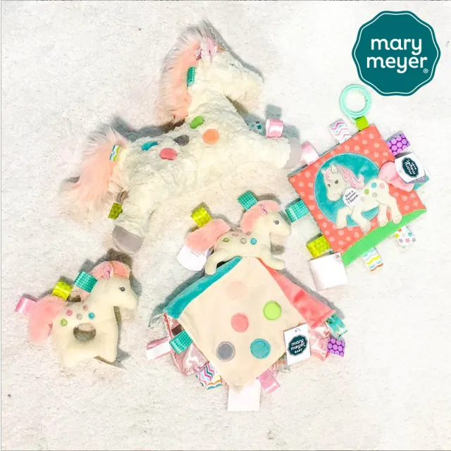 【Mary Meyer】標籤動物安撫沙沙紙-彩虹小馬(沙沙紙 響紙 彌月禮 新生兒玩伴)
