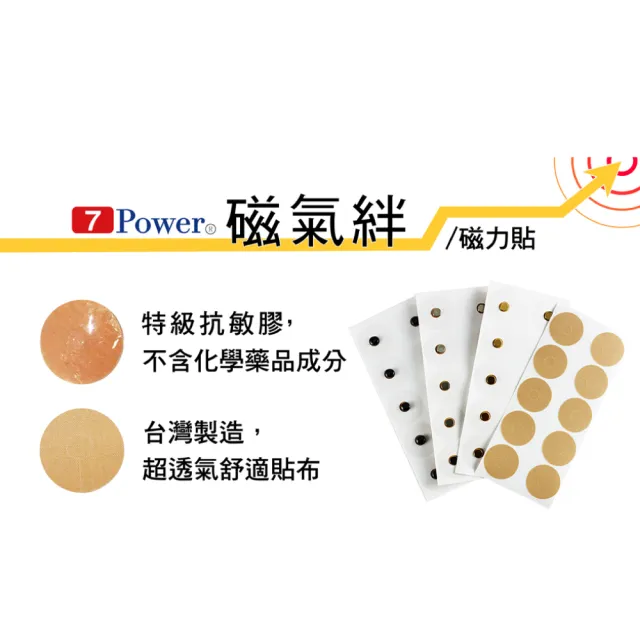 【7Power】MIT舒緩磁力貼2000G X 6包超值組(10枚/包)