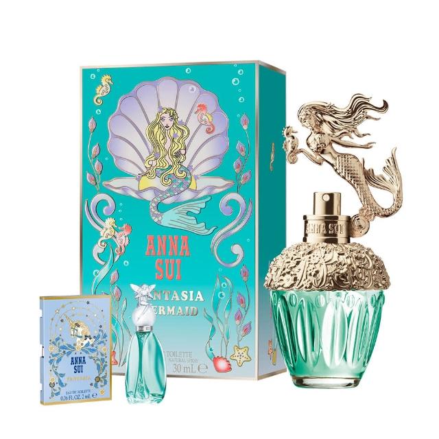 【ANNA SUI 安娜蘇】童話美人魚淡香水30ml(贈隨機小香*1+隨機針管*1.專櫃公司貨)