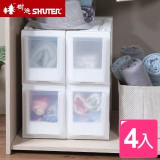 【SHUTER 樹德】面寬19cm-三比八隙縫單抽收納櫃_附輪-4入(MIT台灣製 整理 置物櫃 附連接扣美觀塞)