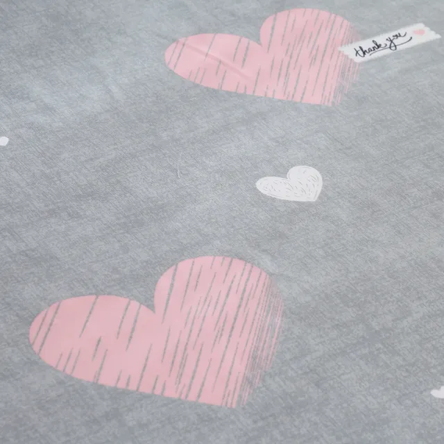 【BELLE VIE】活性印染 極細纖維舒柔棉 雙人床包被套四件組(粉紅浪漫)