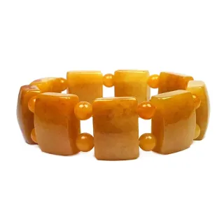 【YC寶石】天然黃玉八方來財手排(隨機出貨 C12)