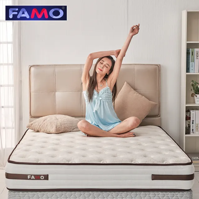 【FAMO 法摩】冰晶紗COOLFOAM 涼感蜂巢獨立筒床墊(單人加大3.5尺)
