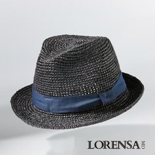 【Lorensa蘿芮】天然拉菲亞草手工編織遮陽紳士草帽(中性款示)