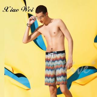 【Apple蘋果牌】流行大男四角寬版泳褲(NO.107314)