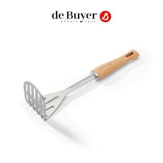 【de Buyer 畢耶】『蜂蠟木柄系列』調理搗泥壓&煎勺29cm