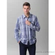 【ROBERTA 諾貝達】進口素材 台灣製 帥氣休閒 純棉長袖襯衫(藍色)
