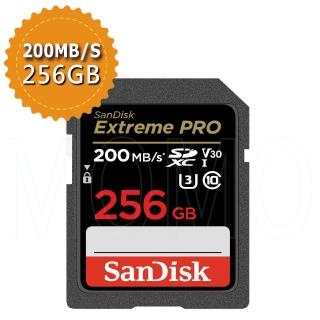 【SanDisk 晟碟】Extreme Pro SDXC V30 256GB 200MB/s記憶卡(平行輸入)
