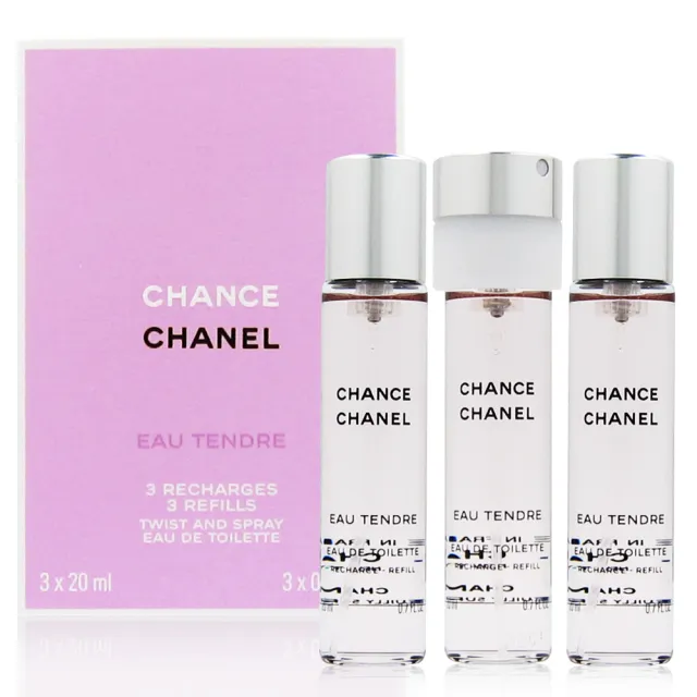 【CHANEL 香奈兒】粉紅甜蜜隨身淡香水補充裝 EDT 20mlx3入(平行輸入)