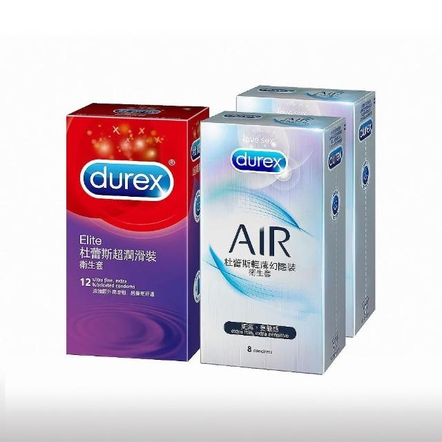 【Durex杜蕾斯】輕薄幻隱裝衛生套8入*2盒+超潤滑裝12入(共28入 情趣職人)