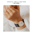 【Daniel Wellington】DW 錶帶 Classic Cornwall 20mm寂靜黑織紋錶帶-玫瑰金(DW00200135)