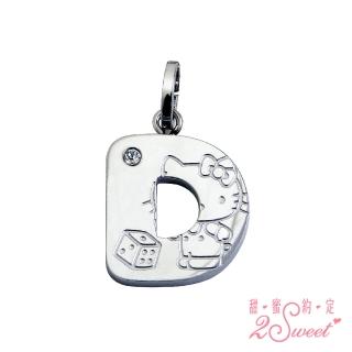 【2sweet 甜蜜約定】Kitty字母系列純鋼項鍊(Hello Kitty鋼飾)