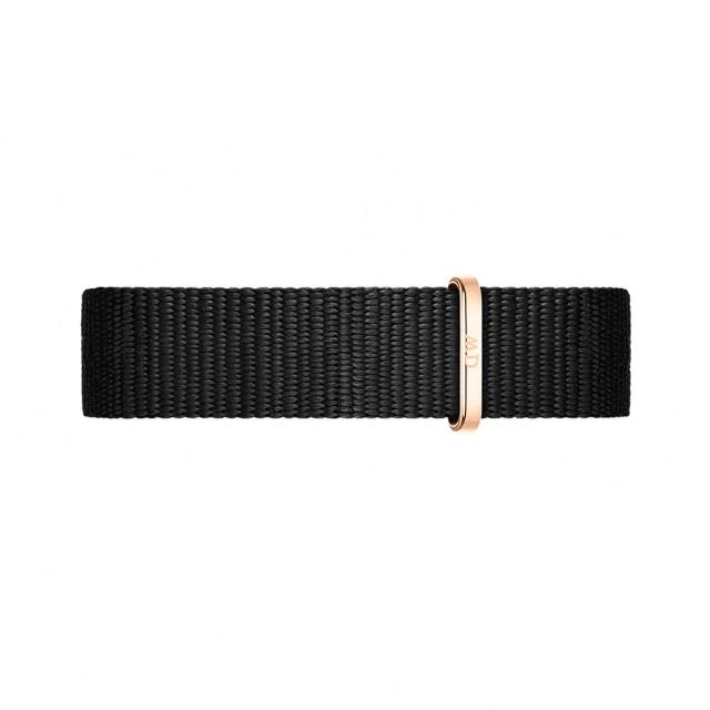 【Daniel Wellington】DW 錶帶 Petite Cornwall 寂靜黑織紋錶帶(DW00200195)