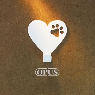 【OPUS 東齊金工】歐式鐵藝壁飾掛勾/無痕掛鉤/牆面免釘(當貓咪遇上符號heart 優雅白 HO-nb12-heartW)