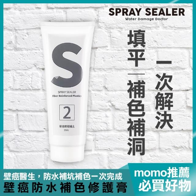 【SPRAY SEALER 壁癌醫生】壁癌防水補色修護膏 250ML 2入組(壁癌 補土 修繕 DIY)