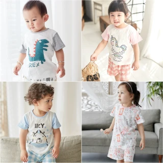【Baby童衣】休閒套裝 居家套裝 兒童套裝 夏日輕薄涼感童裝 90067(童裝 兒童睡衣)