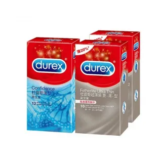 【Durex杜蕾斯】超薄裝更薄型衛生套10入*2盒+薄型裝12入(共32入 情趣職人)