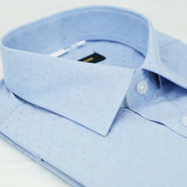 【金安德森】藍色點點窄版短袖襯衫-fast