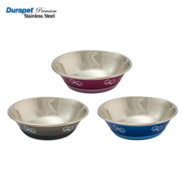 【Durapet】輕時尚不鏽鋼防滑寵物碗〈S〉(寵物食碗)