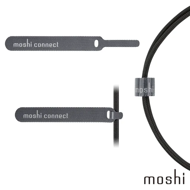 【moshi】三合一萬用充電線(USB-C Lightning MicroUSB)