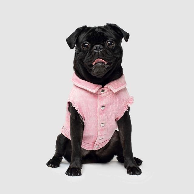 【CANADA POOCH】都市丹寧背心粉色-16號(寵物背心 Downtown Denim Vest Pink-16)