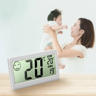 【Beroso 倍麗森】日式簡約超大螢幕溫濕度計(時鐘 溫濕度計 夜燈 寶寶房 辦公室 開學 雨天 潮濕 電子鐘)